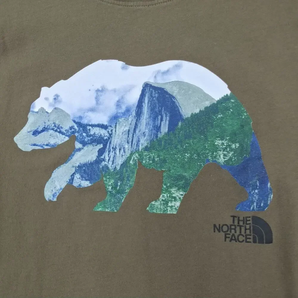 The North Face Mens T Shirt M Bear Yosemite Half Dome Graphic Outdoor Hiking
